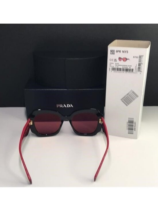 New Authentic Prada PR16YS 1AB06Q Black and Pink Women\'s Sunglasses main image 4